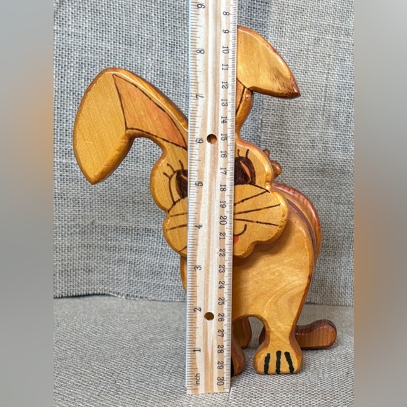 Vintage Handmade Wood Bunny Rabbit Kitsch Rustic Weird Farm Core AS IS READ - Picture 2 of 8
